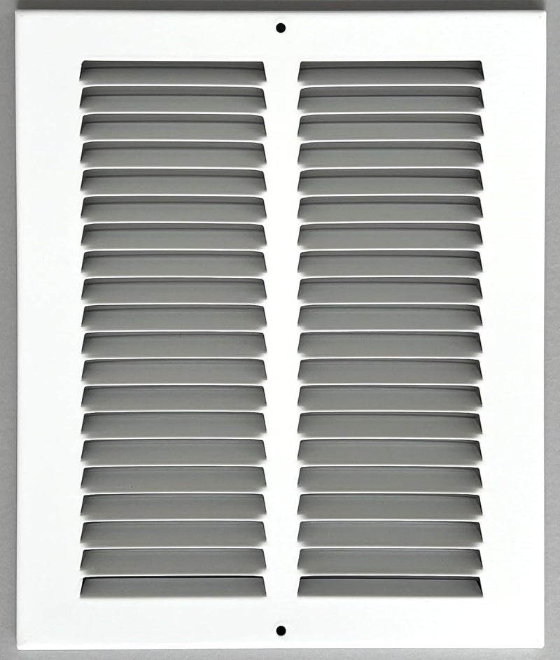 KOMPELL AIRE Fits 8x10 Duct Opening Stamped Steel Return Air Grille Vent Cover Grille for Sidewall and Ceiling in White Surface Dimensions: 9.75"W X 11.75"H (8" W x 10" H Duct Opening) - Image 1